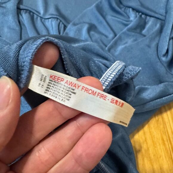 Intimately Free People Turnt Bodysuit Women’s SIZE MED V-Neck Blue Metal FP - Picture 12 of 14